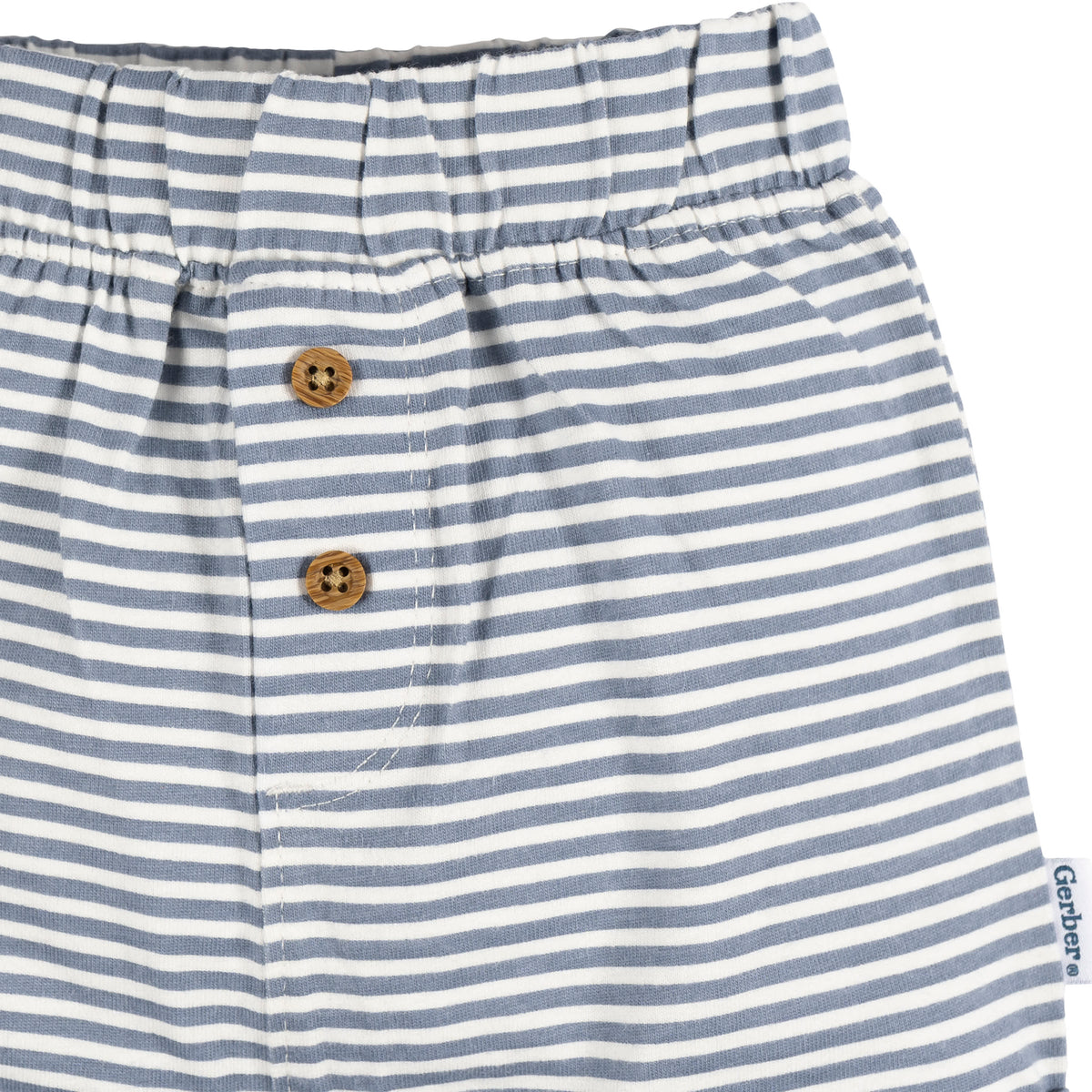 3-Pack Baby Neutral Navy/Oatmeal/Stripe Knit Short, view 3