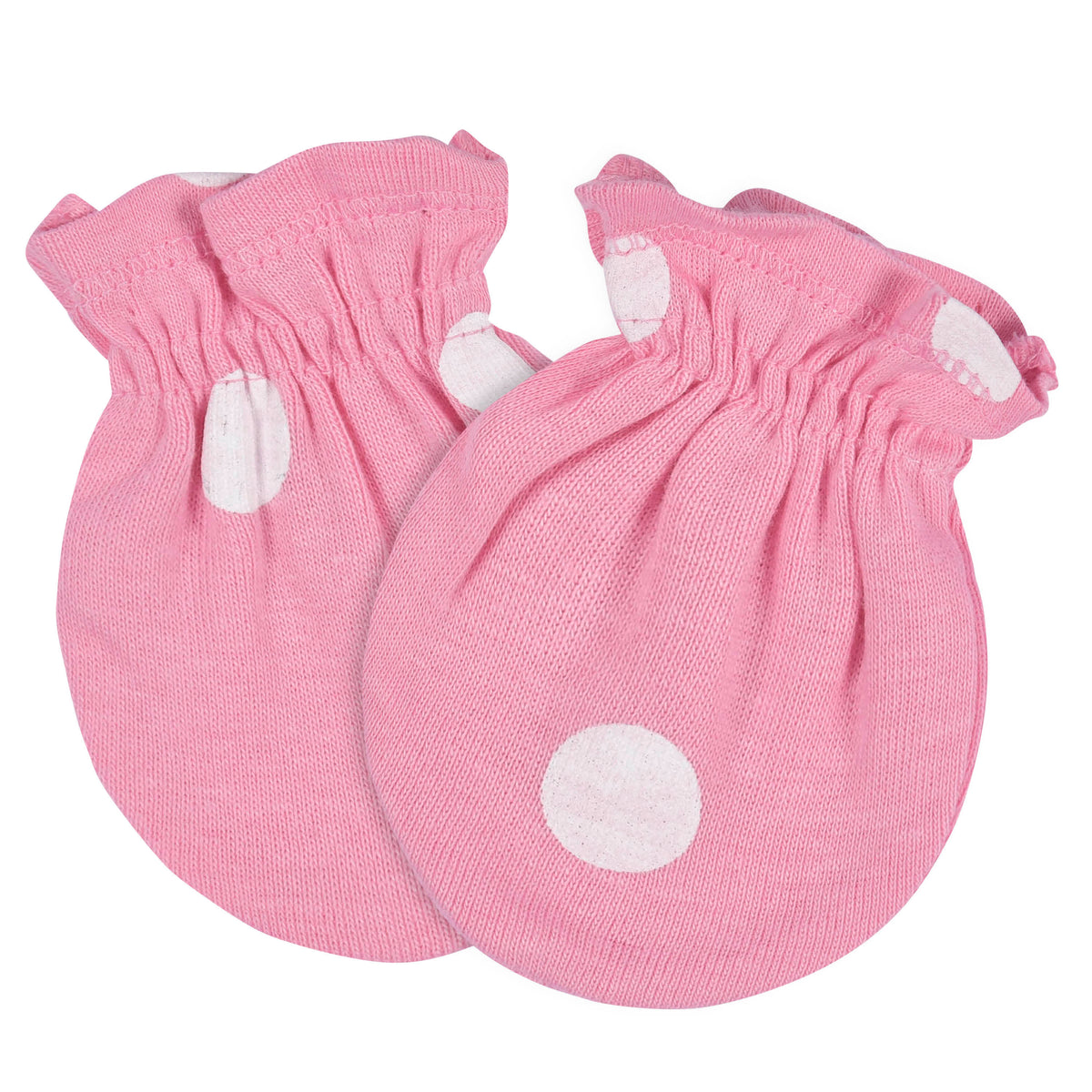 4-Pack Baby Girls Clouds No Scratch Mittens, view 4