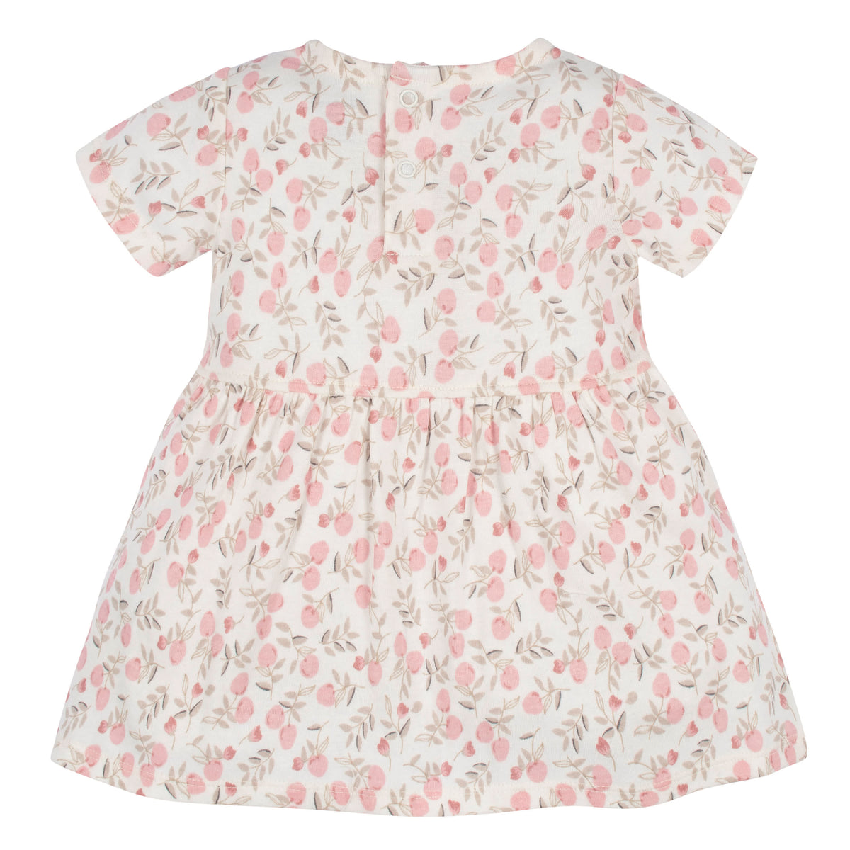 Baby Girls Appley Sweet Short Sleeve Pocket Dress, view 3