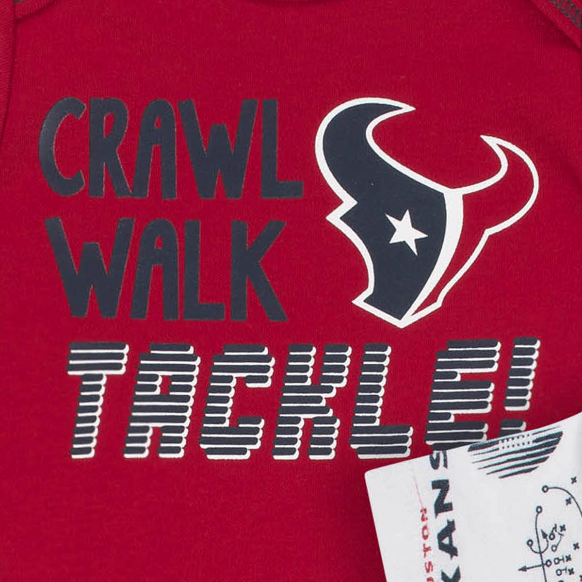 3-Pack Houston Texans Short Sleeve Bodysuits, view 2