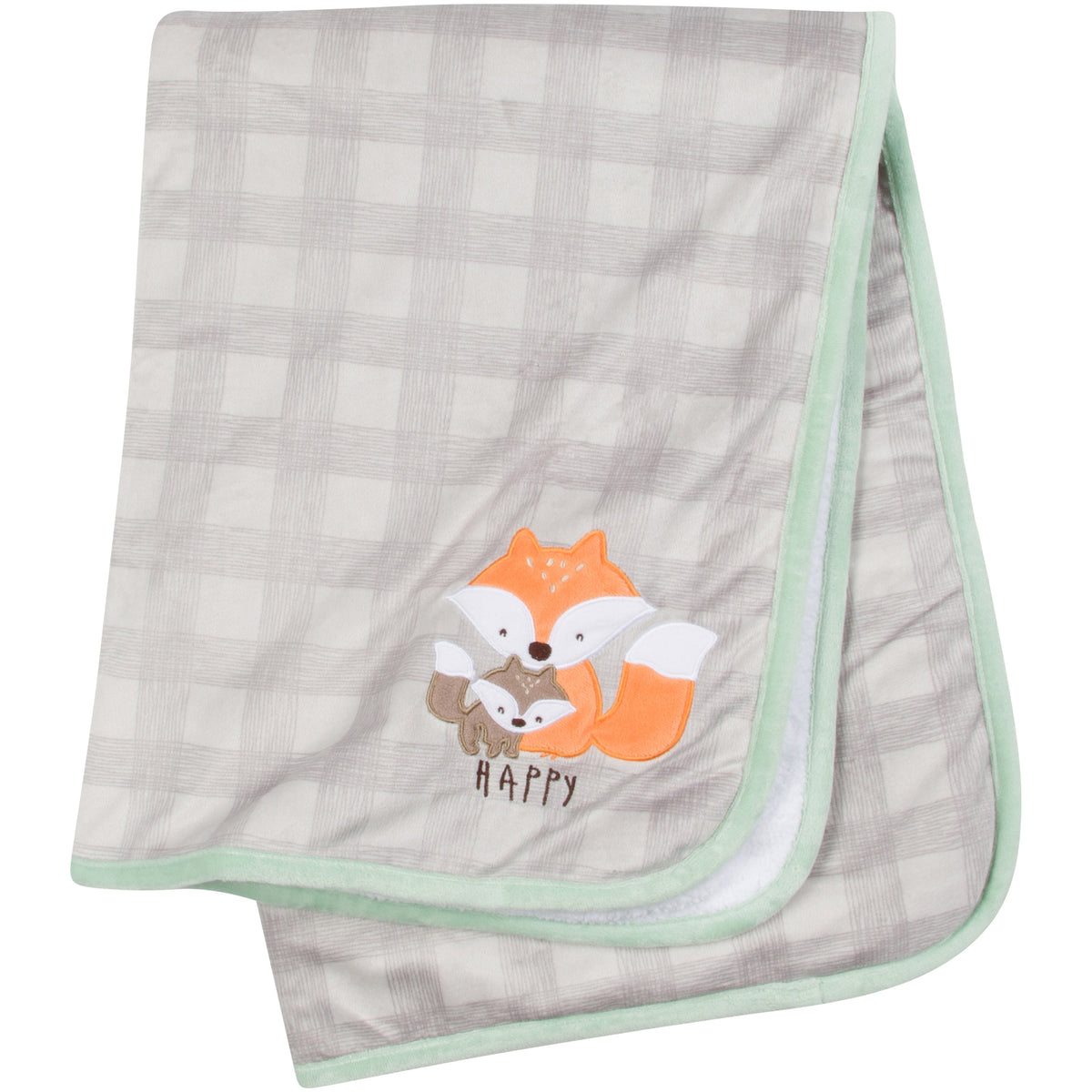 Baby Happy Fox Plush Blanket