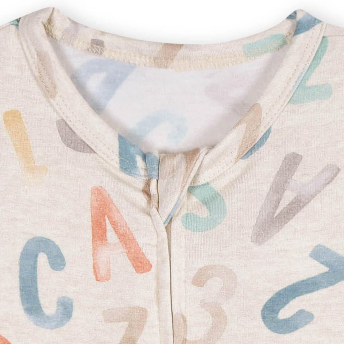 Baby Alphabet Soup Buttery Soft Viscose Made from Eucalyptus Snug Fit Romper, view 3