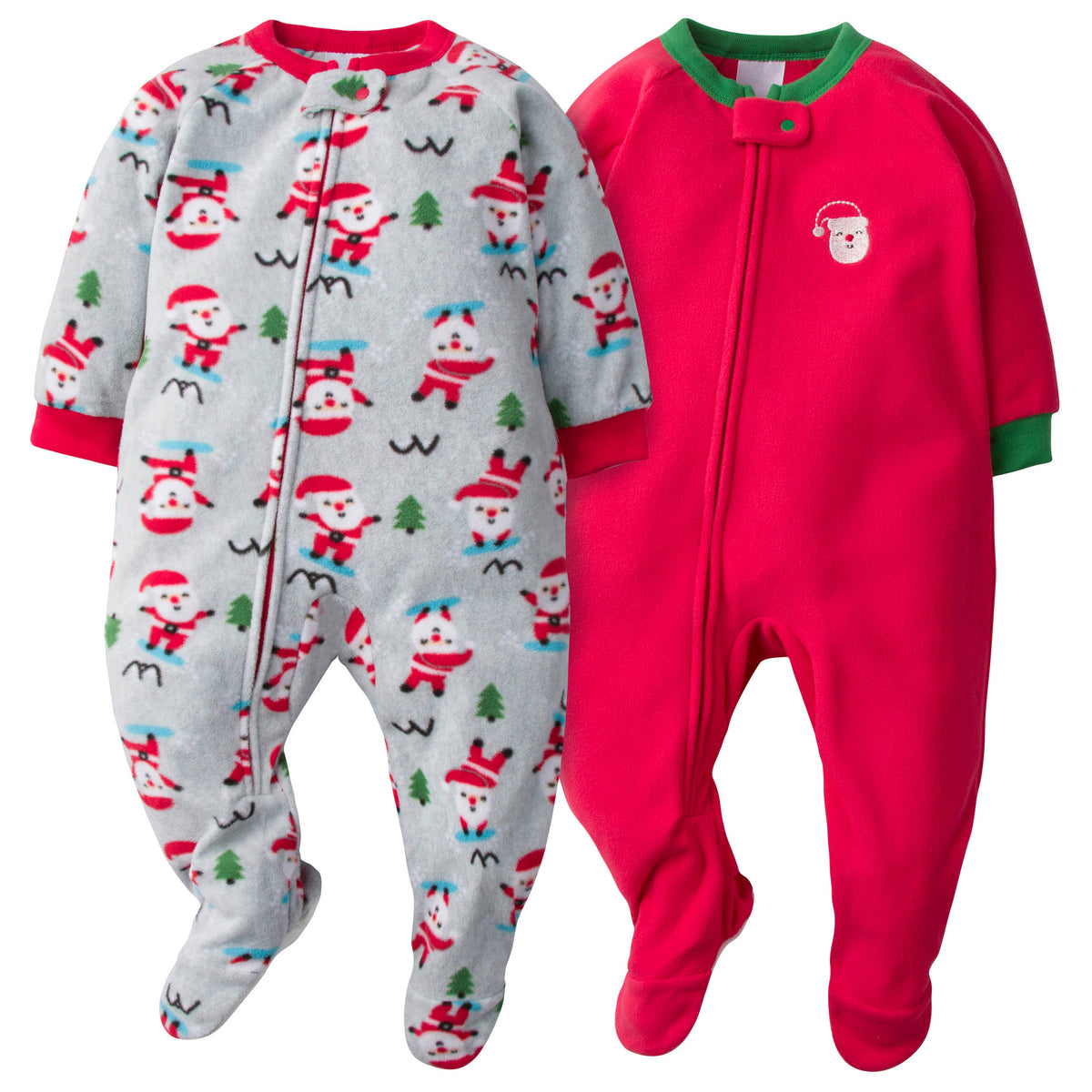 2-Pack Baby Neutral Holiday Blanket Sleepers