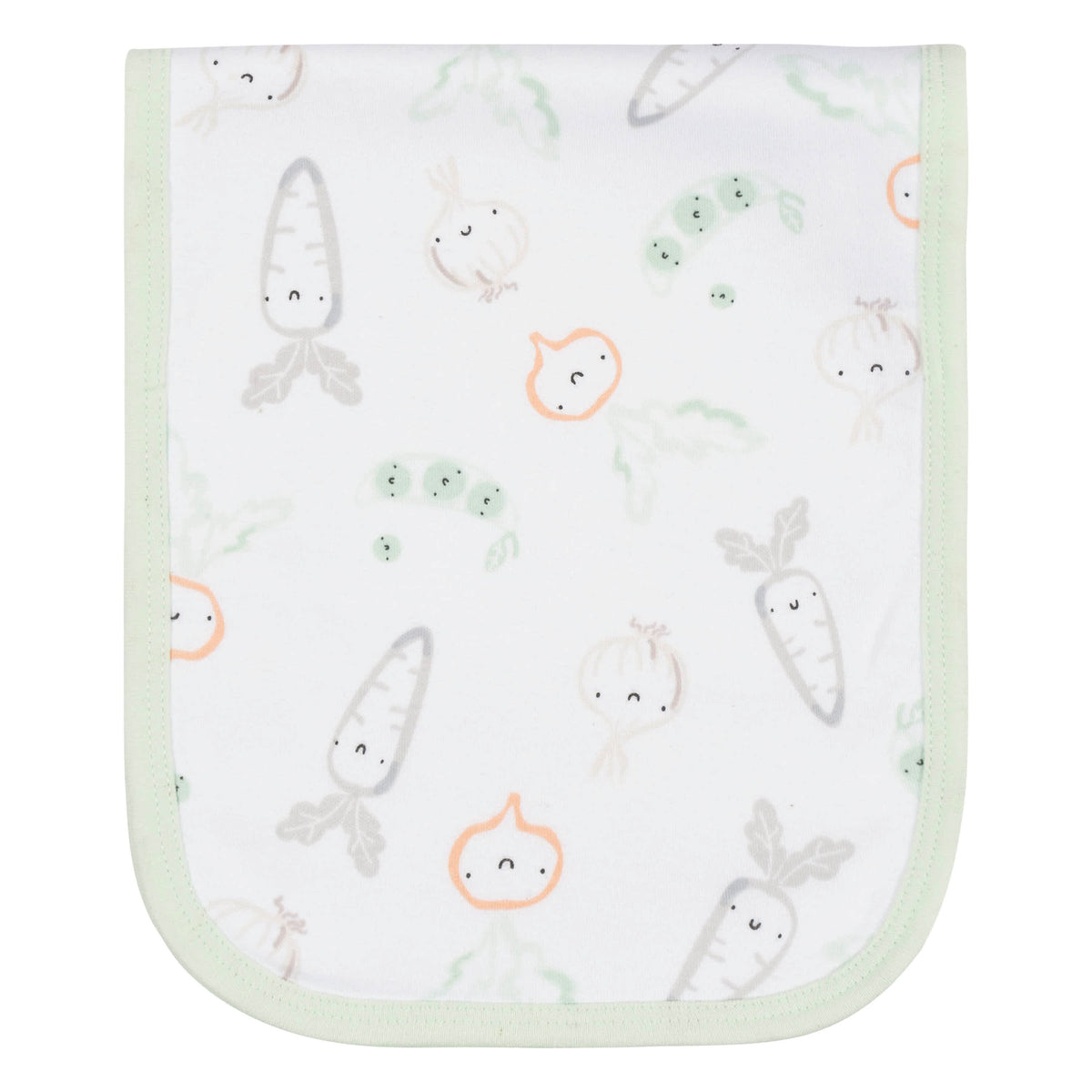 4- Baby Neutral Vegetables Burp Cloths, view 3