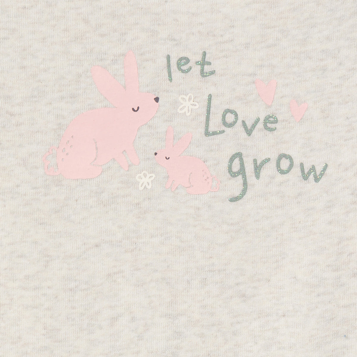 3-Pack Baby Girls Let Love Grow Onesies Bodysuits, view 7