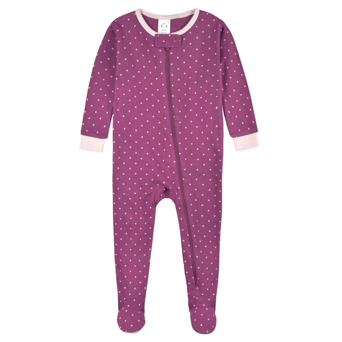 2-Pack Baby & Toddler Girls Apple Bouquets Snug Fit Footed Cotton Pajamas, view 6