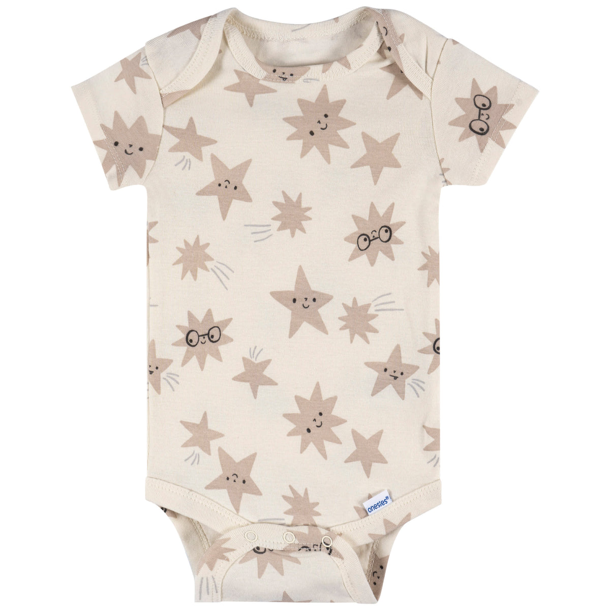 8-Pack Baby Neutral Awesome Stars Short Sleeve Onesies Bodysuits, view 8