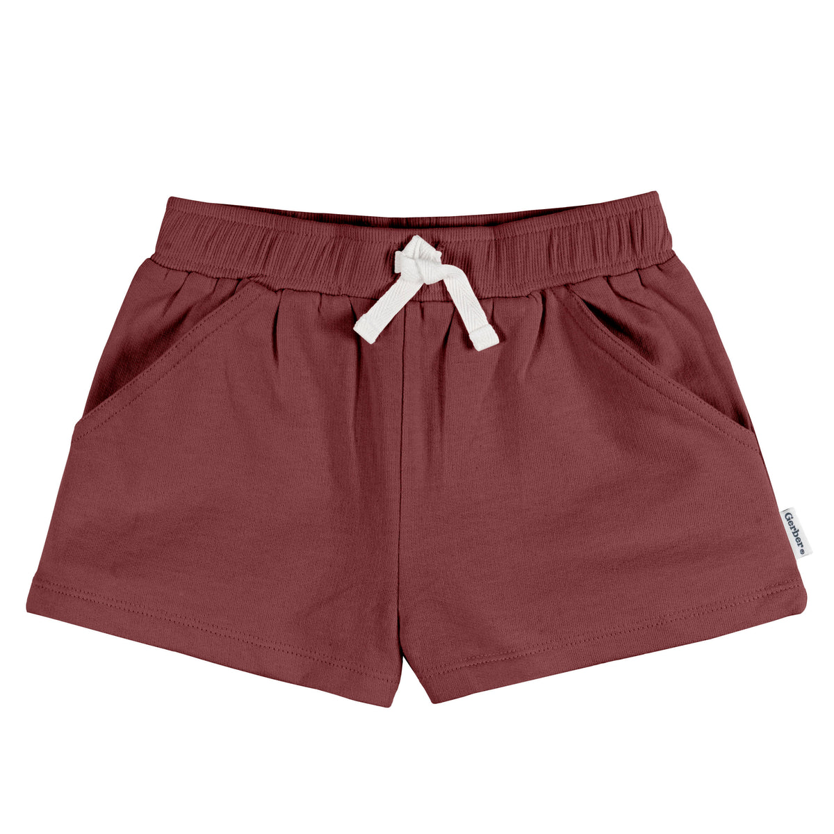 3-Pack Baby & Toddler Girls Dusty Pinks Knit Short, view 2
