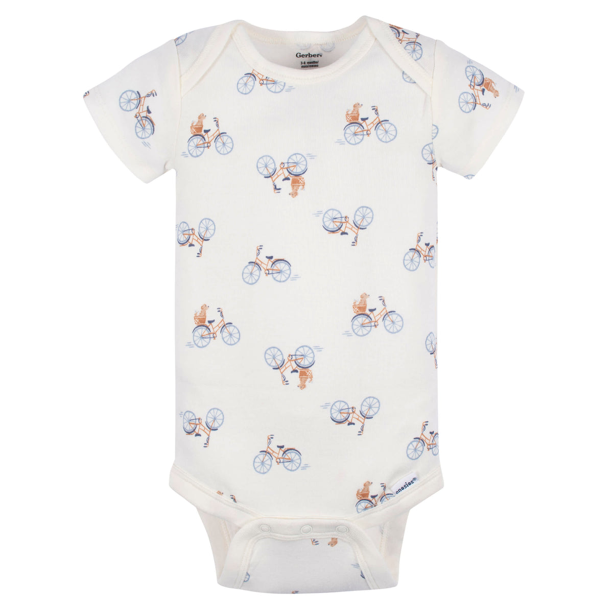 3-Pack Baby Boys Puppy Playground Short Sleeve Onesies Bodysuits, view 4