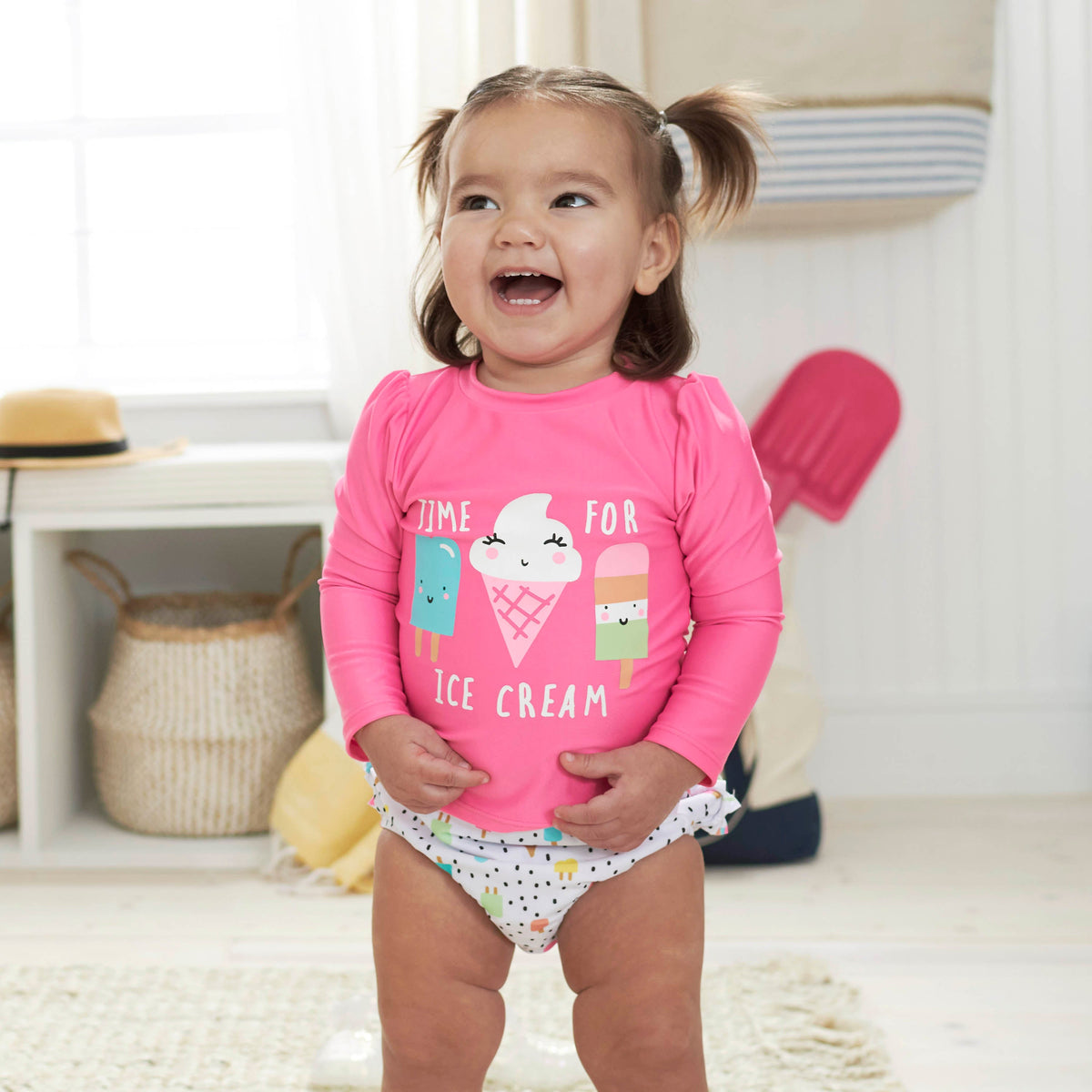 2-Piece Girls Frozen Treats Swim Set, view 3