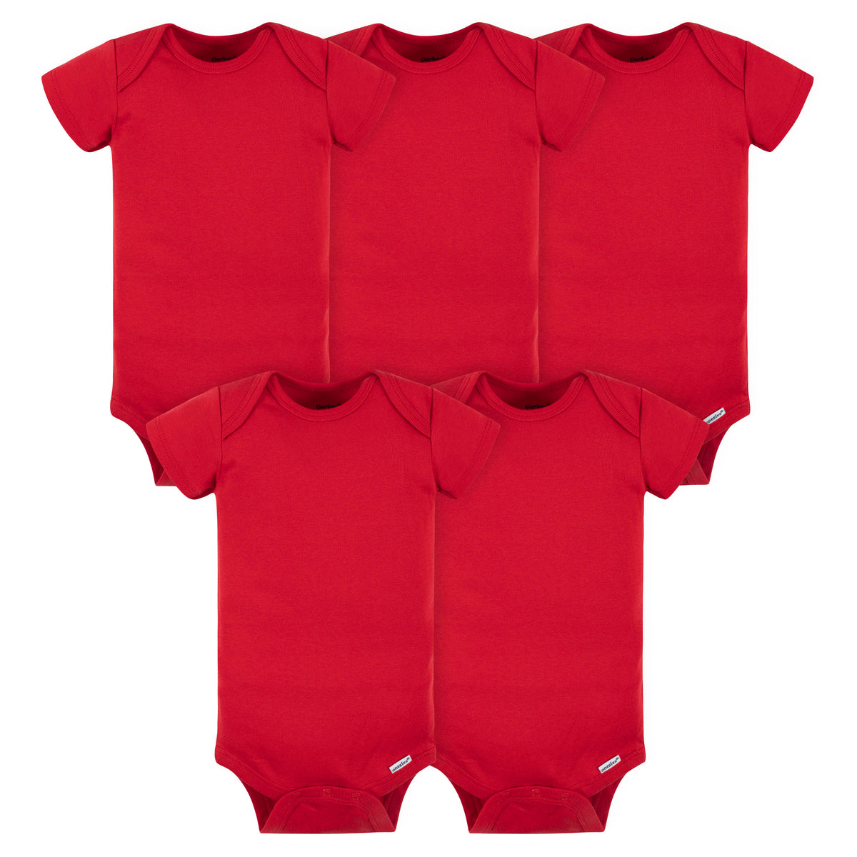 5-Pack Red Onesies Bodysuits