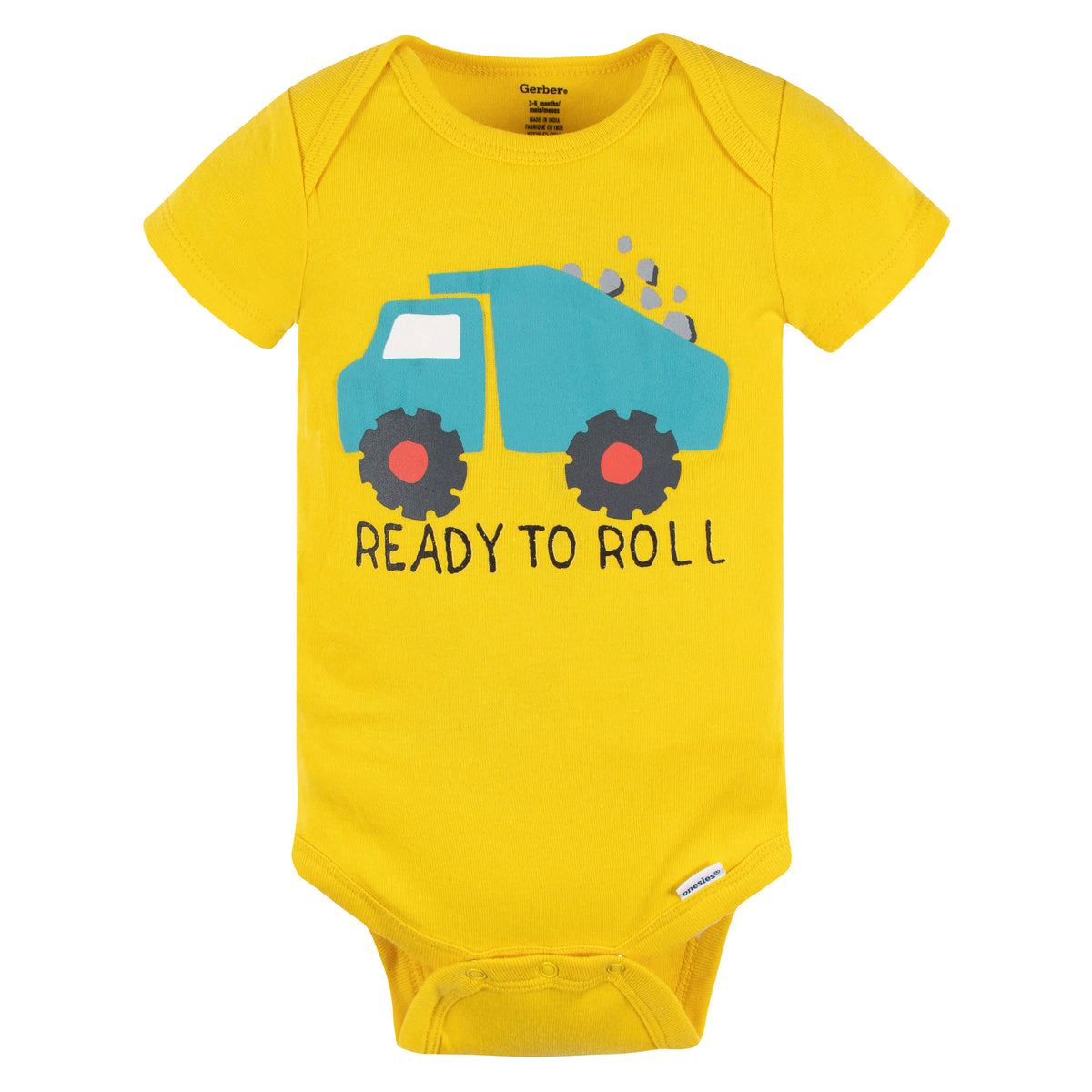 4-Pack Baby Boys Ready To Roll Short Sleeve Onesies Bodysuits, view 6