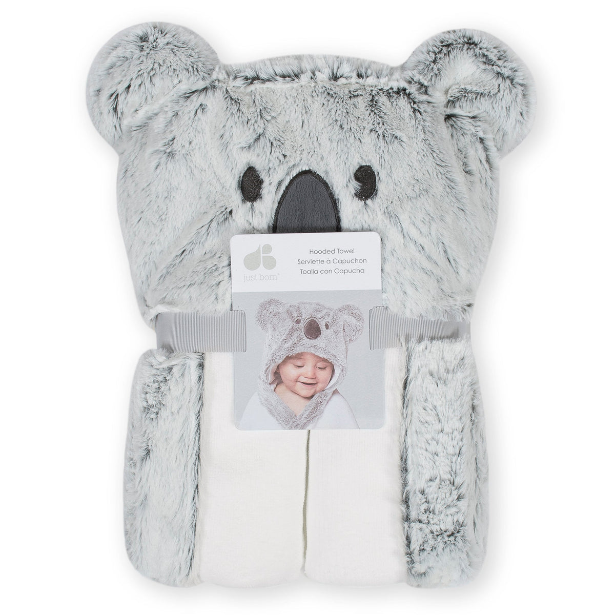 Baby Neutral Koala Cuddle Plush Hooded Bath Wrap, view 2