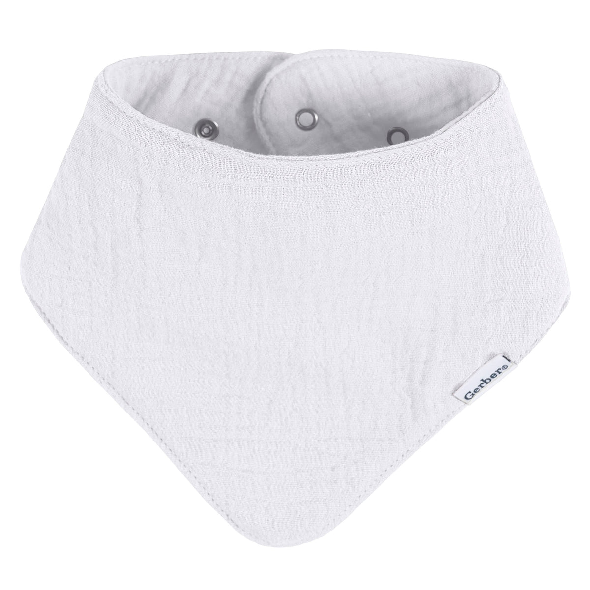 10-Pack Baby Neutral Multi White Muslin Bandana Bib, view 10
