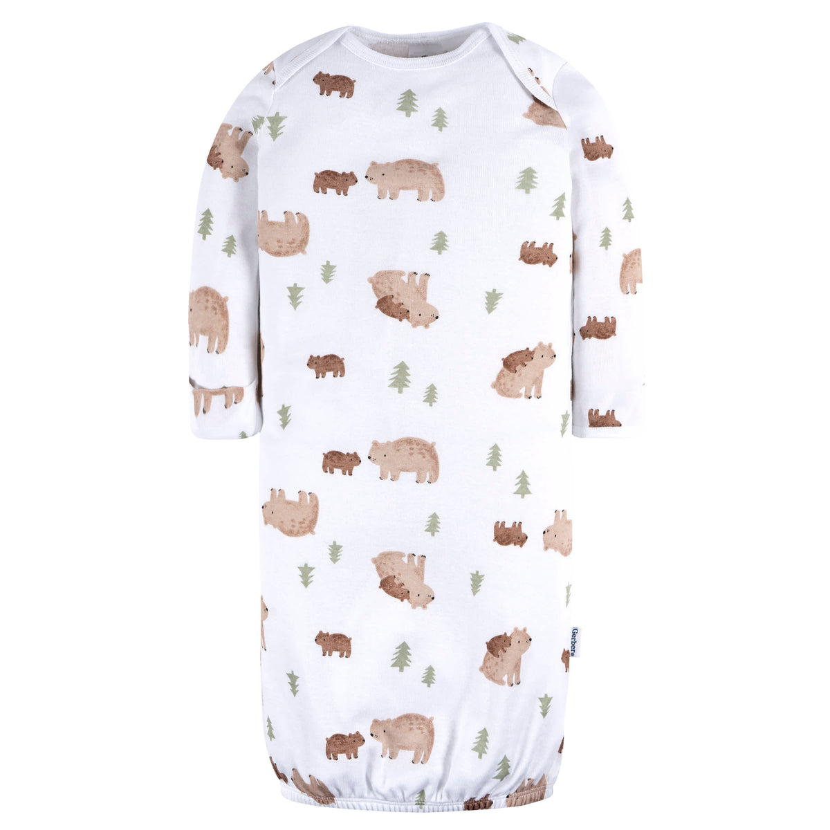 4-Pack Baby Boys Forest Bears Gowns, view 3