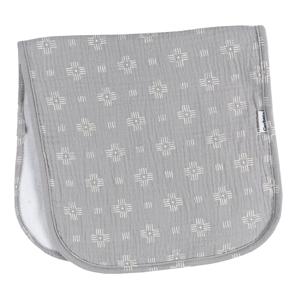 5-Pack Baby Neutral Multi Teal Dots Muslin Burpcloth, view 2
