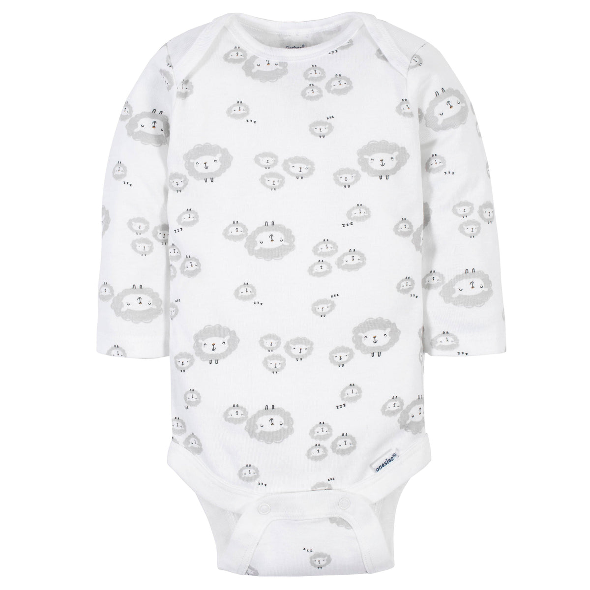 6-Pack Baby Neutral Sheep Long Sleeve Onesies Bodysuits, view 5