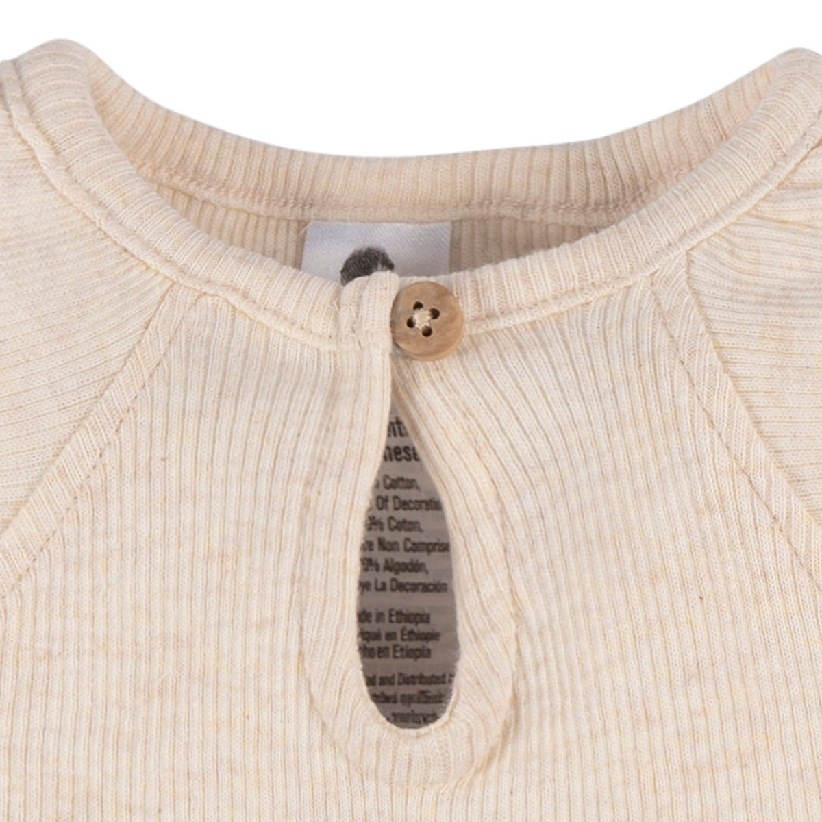 2-Pack Baby Girls Light Oatmeal Heather Bodysuit and Shorts Set, view 3