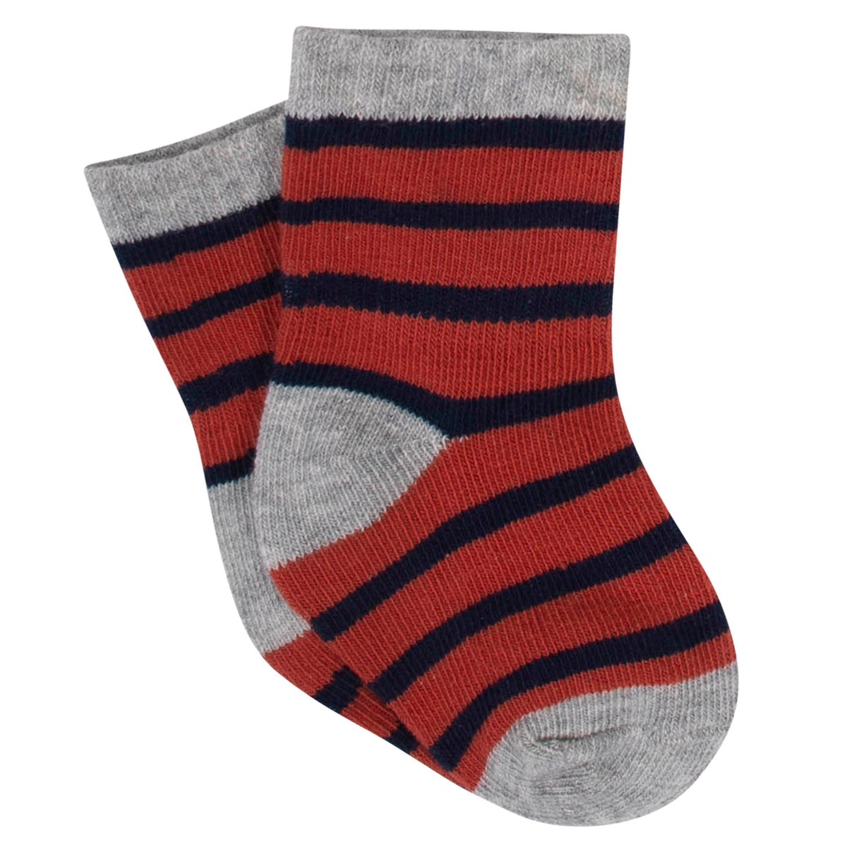 8-Pack Boys Stripes Jersey Crew Socks, view 2