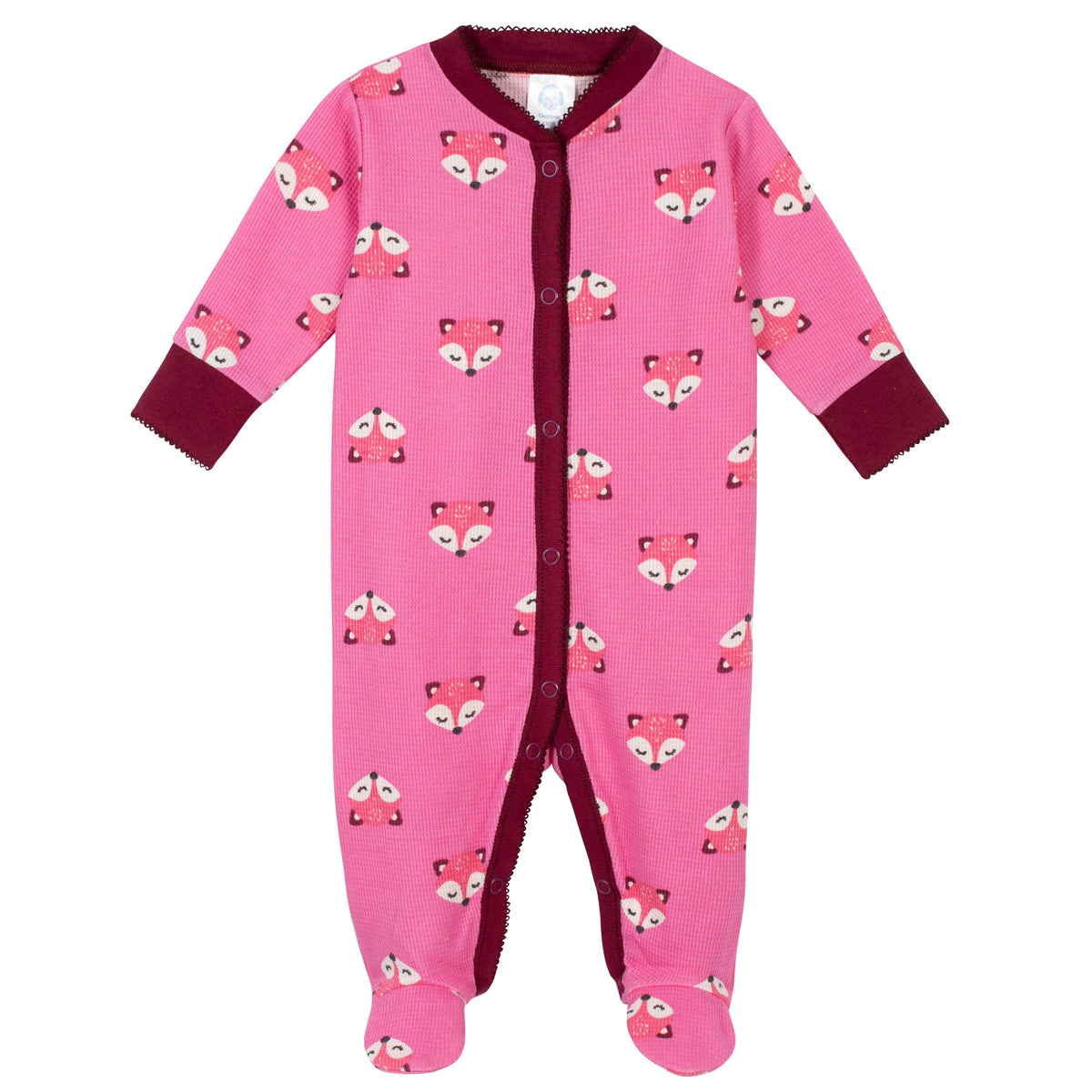 2-Pack Baby Girls Fox Thermal Sleep N' Plays, view 2