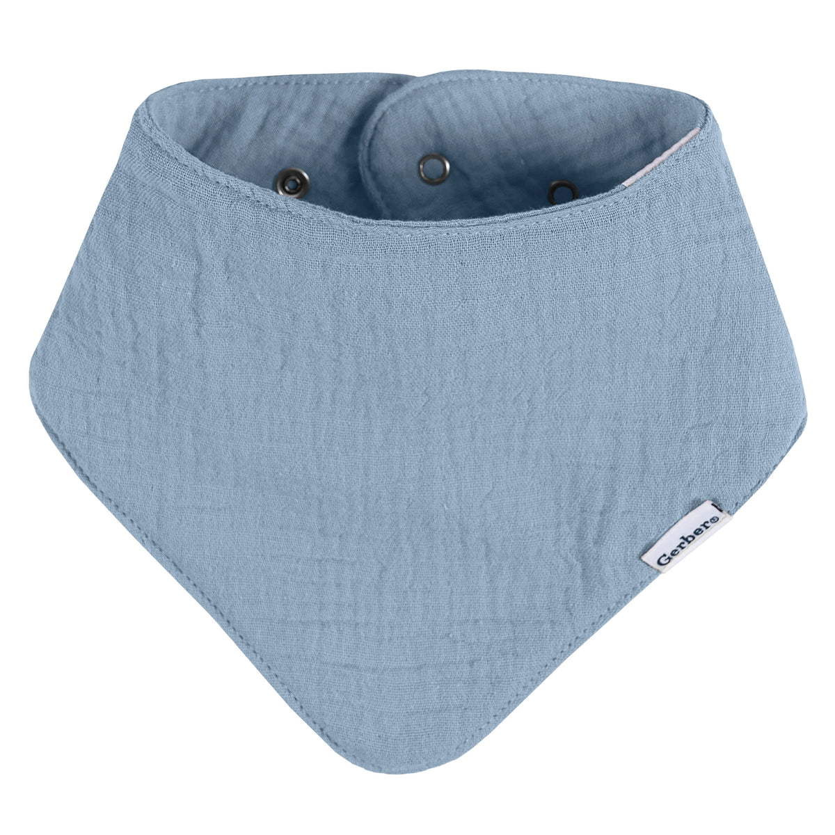 10-Pack Baby Boys Multi Blue Muslin Bandana Bib, view 2