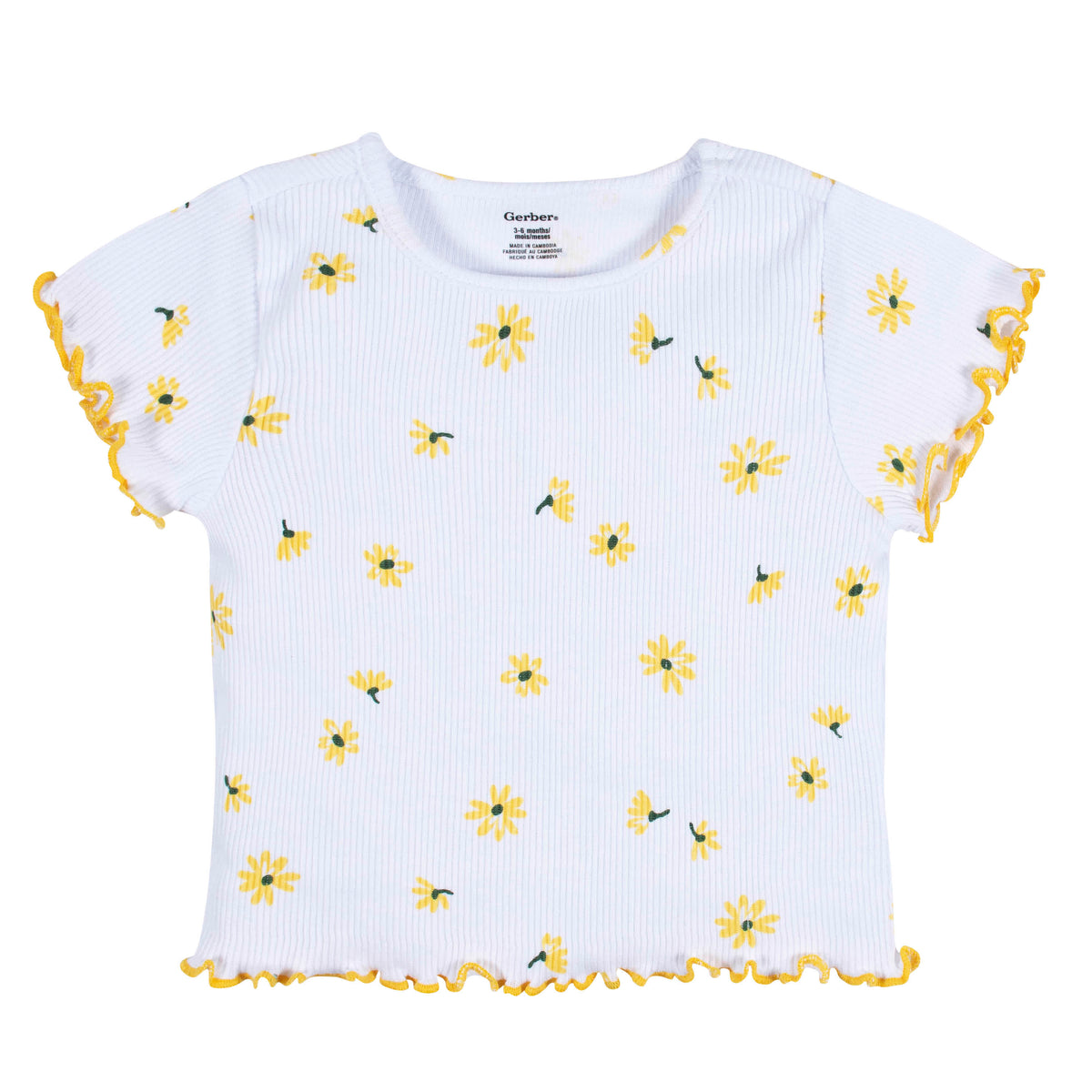 3-Pack Baby & Toddler Girls Picnic Day Dreams Short Sleeve Tees, view 4