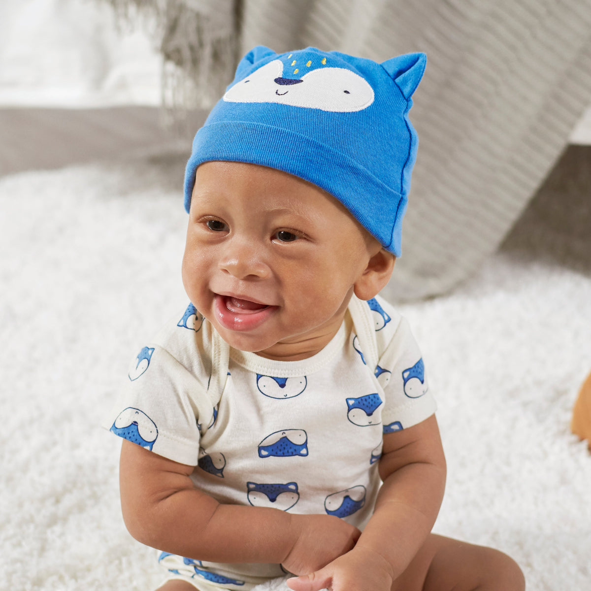 2-Pack Baby Boys Fox Caps, view 2