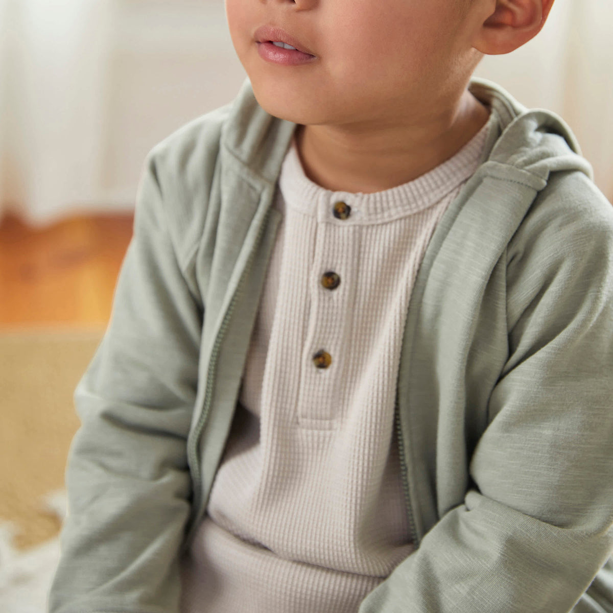 Modern Moments by Gerber Infant & Toddler Boys Green Hoodie, view 3