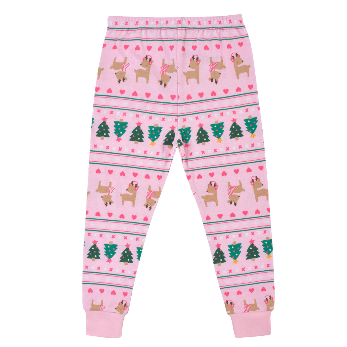 2-Piece Infant & Toddler Girls Winter Wonderland Snug Fit Cotton Pajamas, view 3