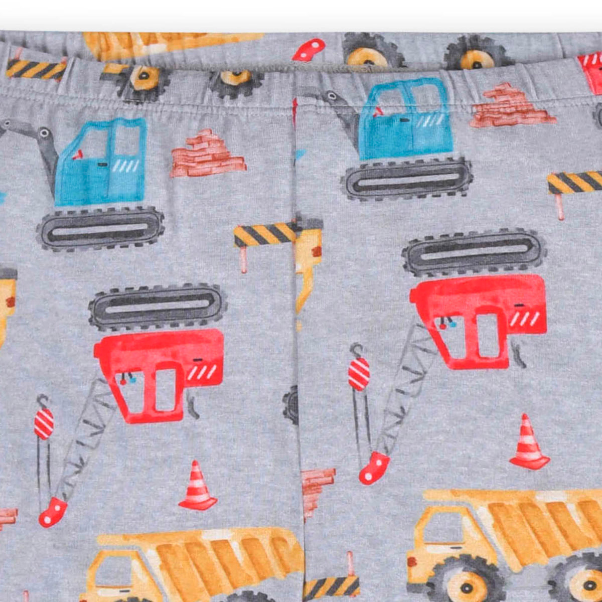2-Piece Infant & Toddler Boys Construction Trucks Buttery Soft Viscose Made from Eucalyptus Snug Fit Pajamas, view 6