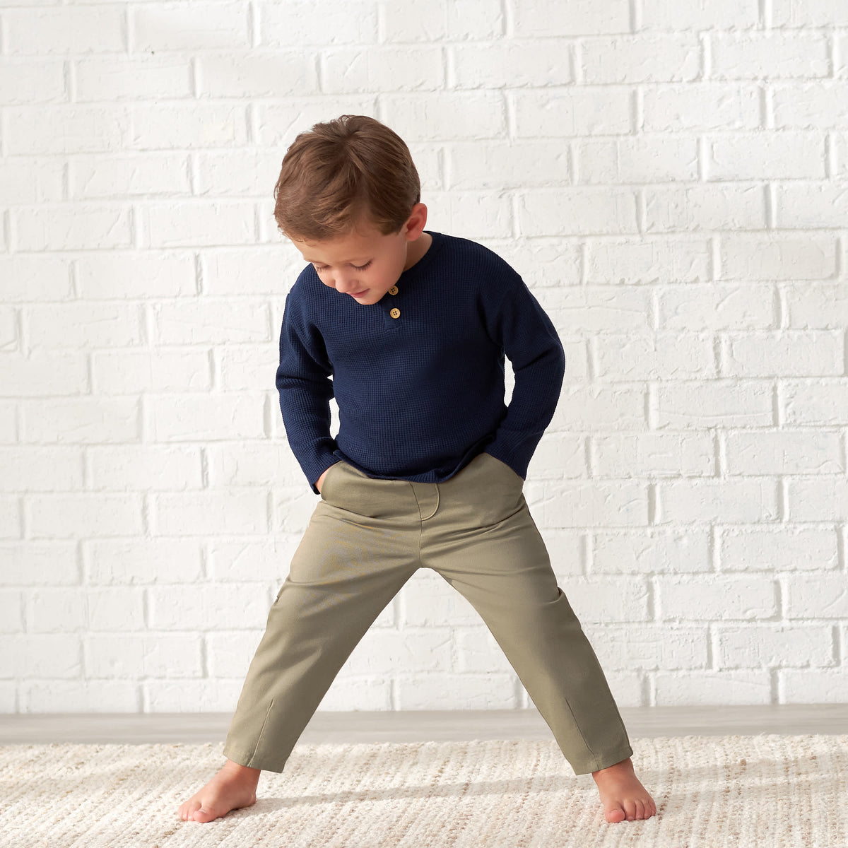 Infant & Toddler Boys Tan Canvas Pants, view 7