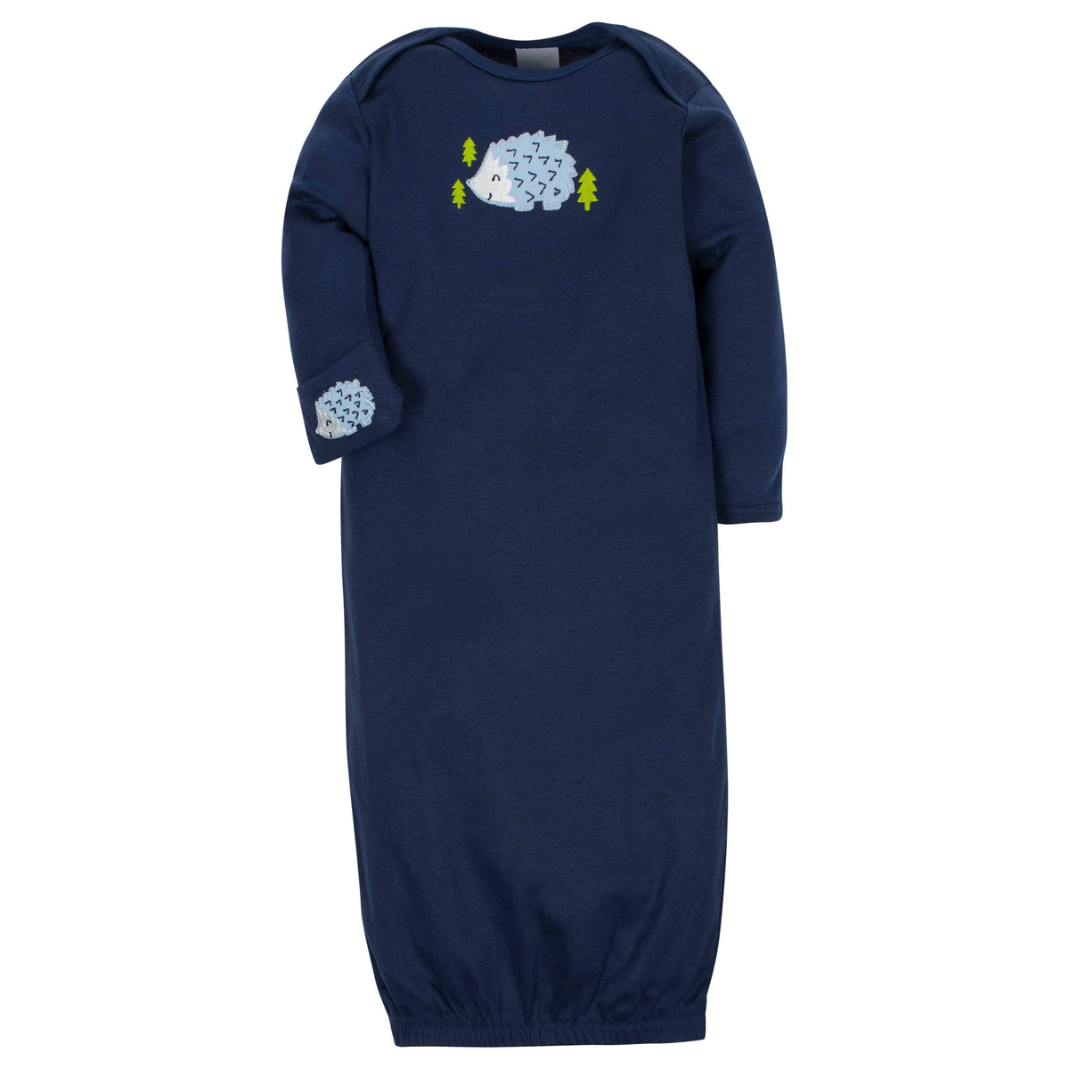 4-Pack Baby Boys Tiger & Hedgehog Gowns, view 2