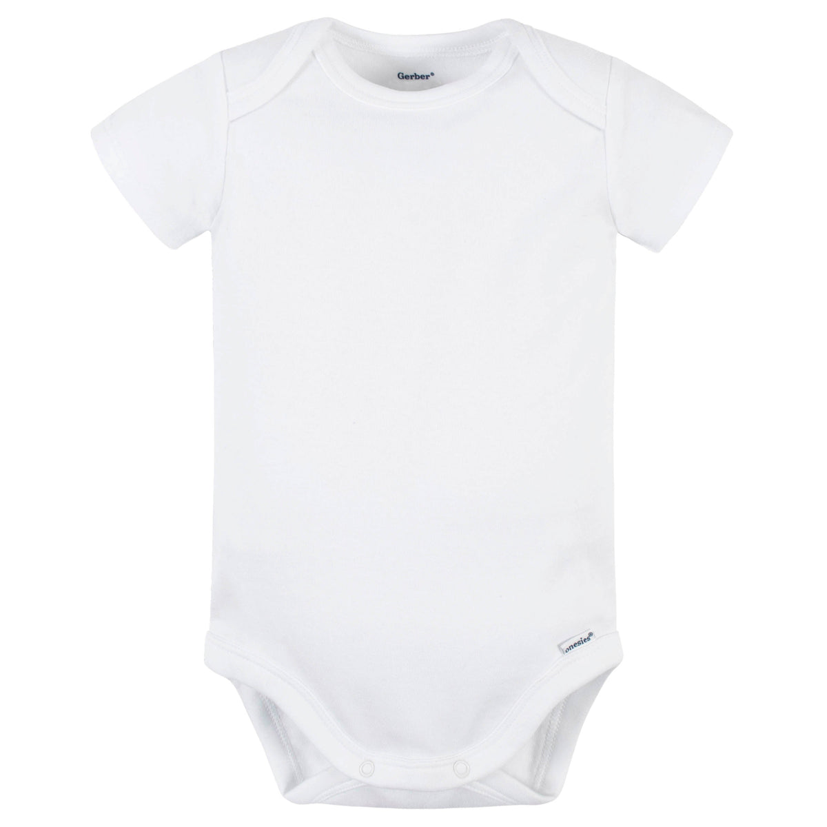 5-Pack White Premium Short Sleeve Onesies Bodysuits, view 3
