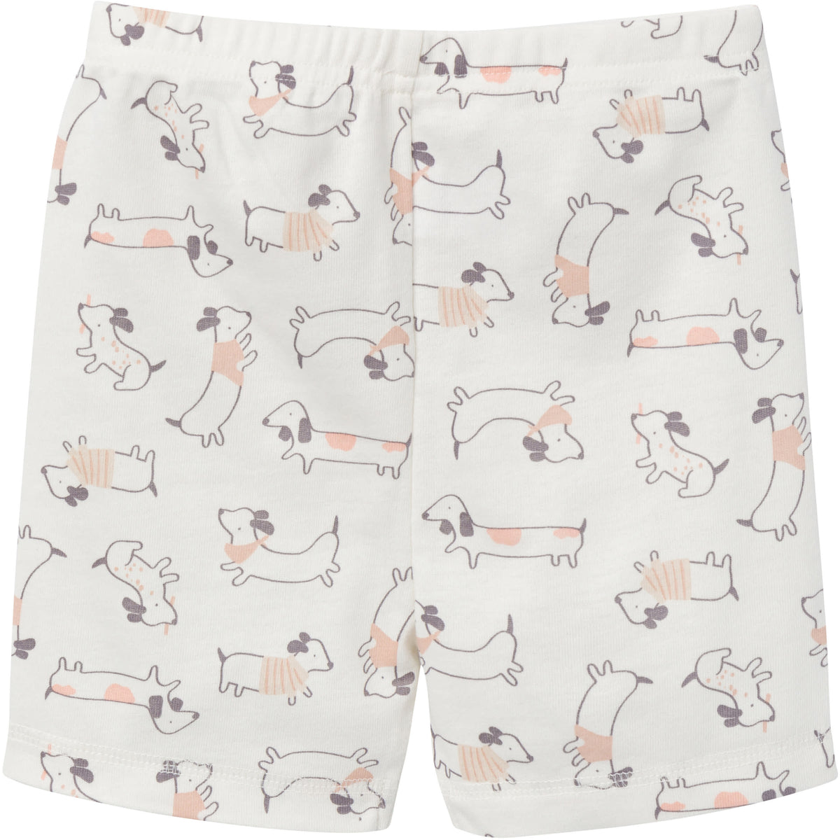 4-Piece Infant & Toddler Neutral Dog Shorts Pajamas Set, view 3