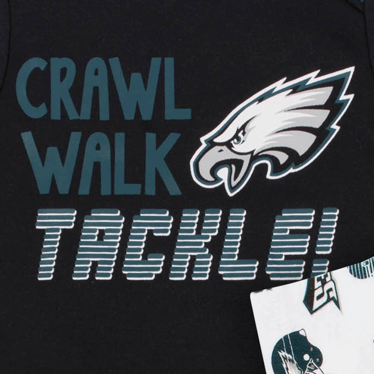 3-Pack Philadelphia Eagles Short Sleeve Bodysuits, view 2