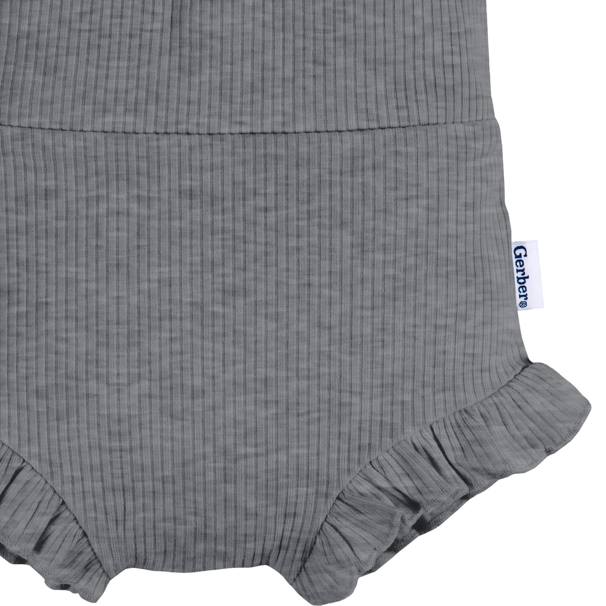 3-Pack Baby Girls White/Grey Heather/Black Bubble Short, view 5