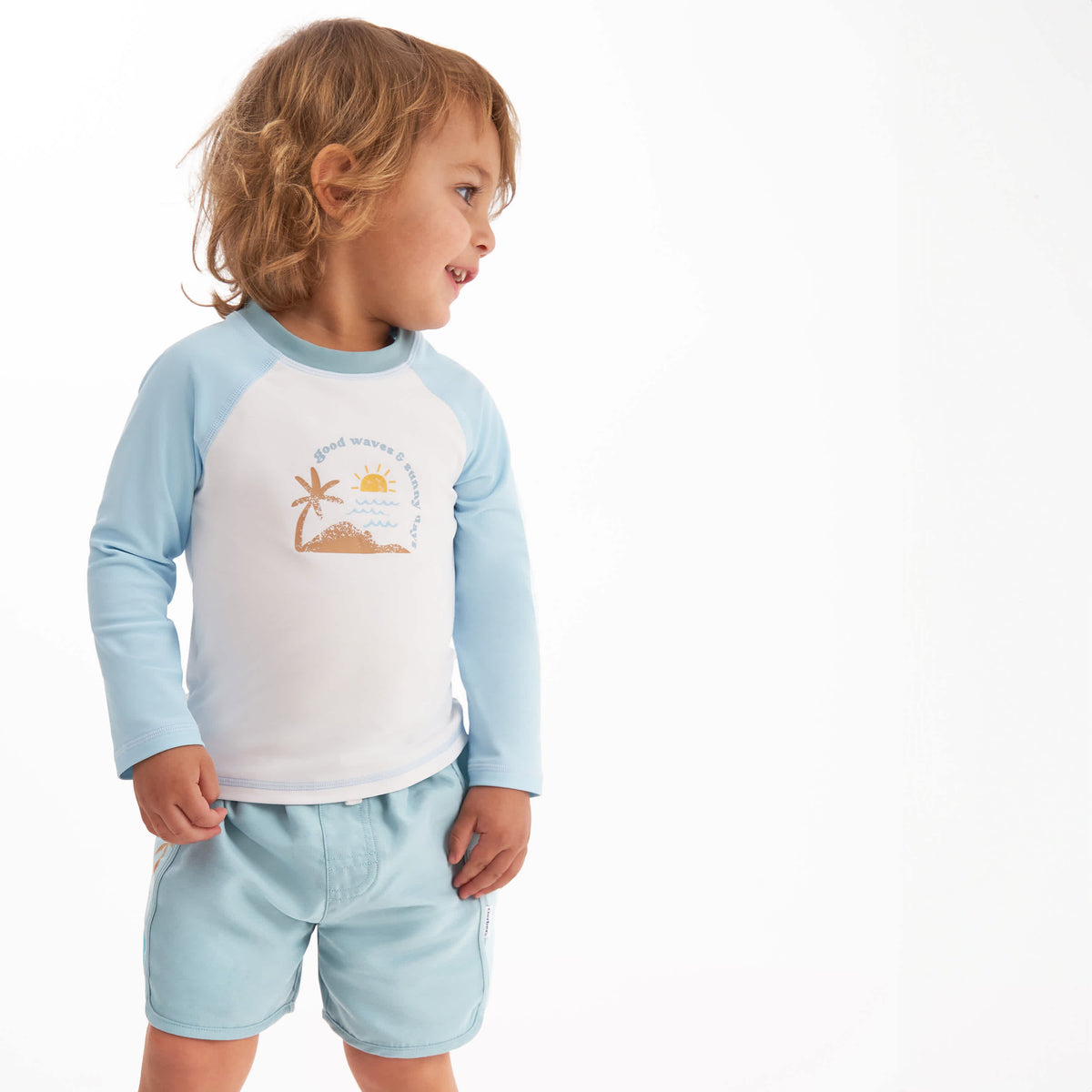 2-Piece Baby & Toddler Boys Surf Rashguard Set, view 3
