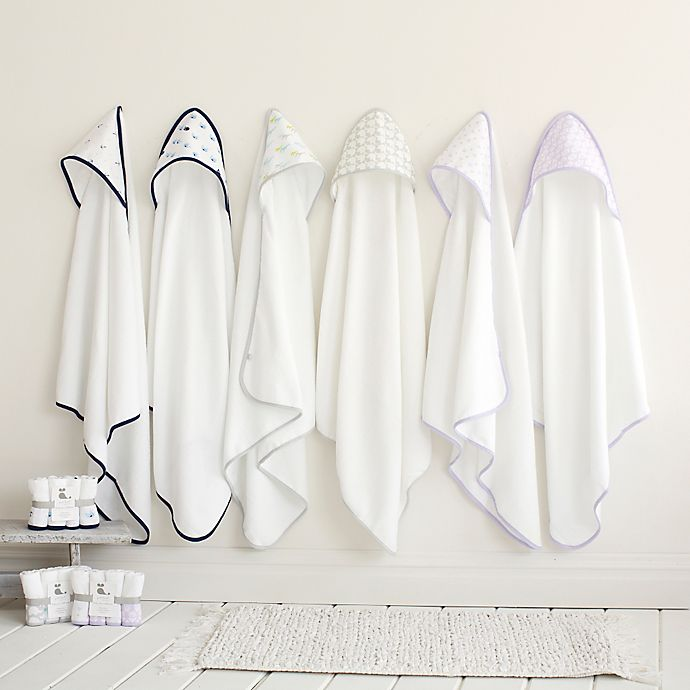 2-Pack Baby Girls Lilac Hooded Towels, view 2