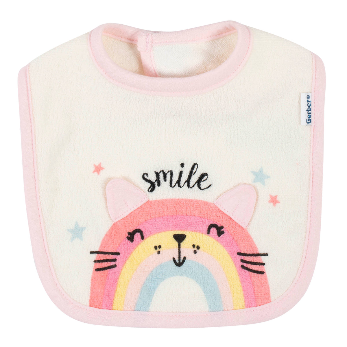 4-Pack Baby Girls Rainbow Dribbler Bibs, view 4