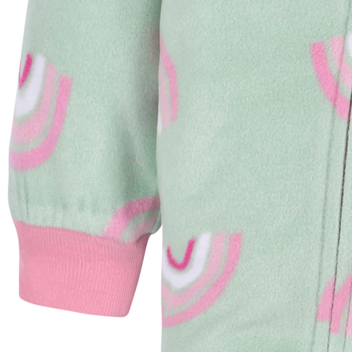 2-Pack Baby & Toddler Girls Green Rainbow Fleece Pajamas, view 8