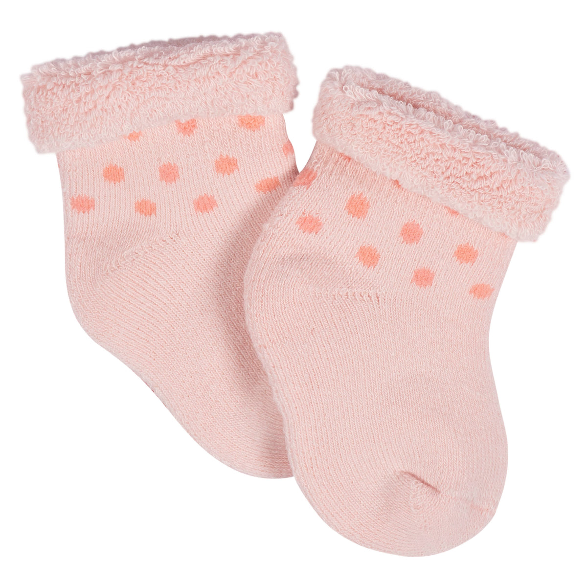 12-Pack Baby Girls Golden Floral Terry Wiggle Proof Socks, view 4