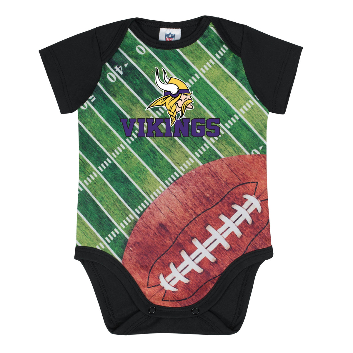 Minnesota Vikings Toddler Boys Short Sleeve Bodysuit