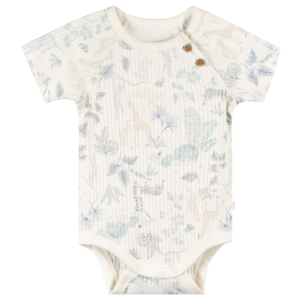 3-Pack Baby Boys Blue Bodysuit Set, view 2
