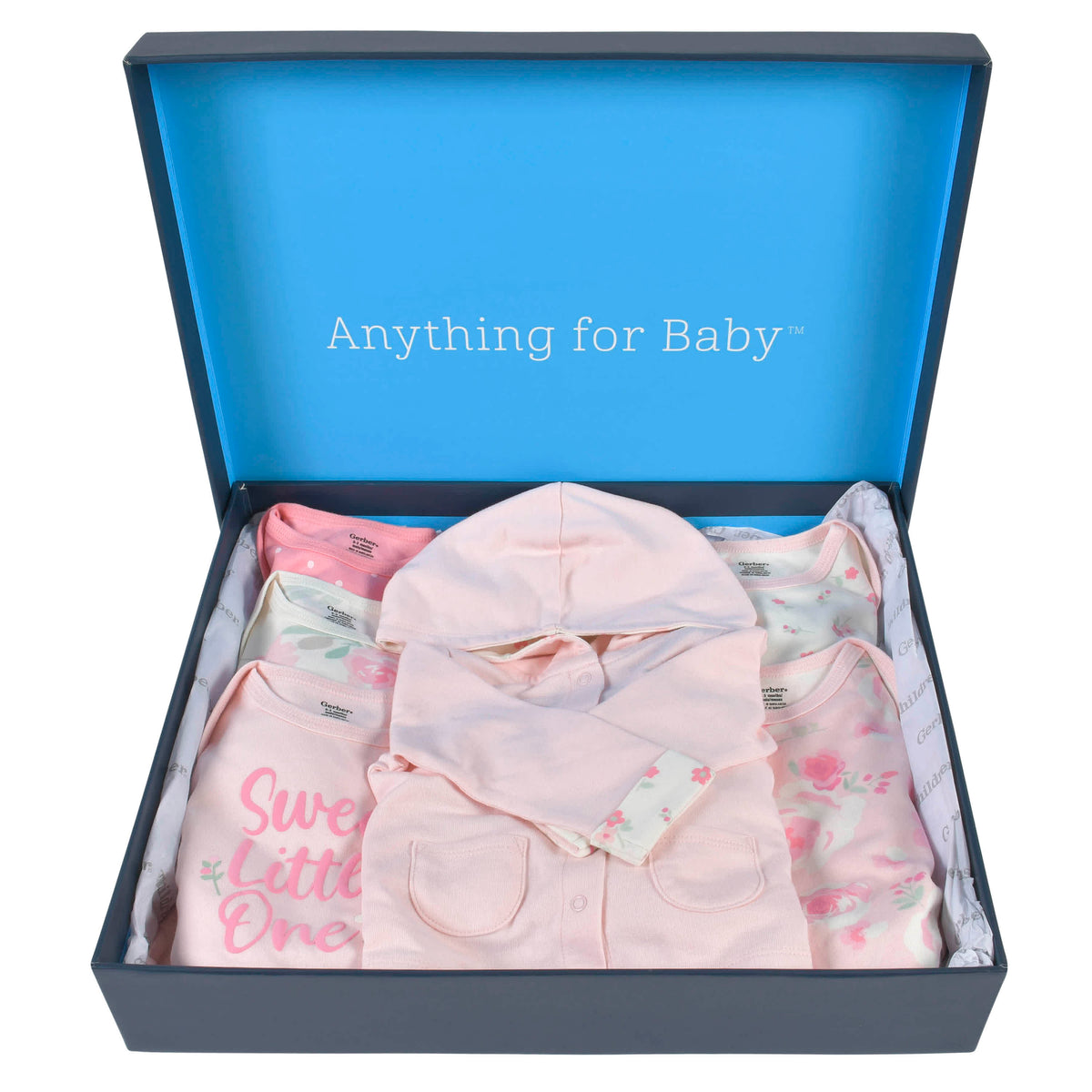 8-Piece Baby Girls Pink Playwear Gift Set, view 11