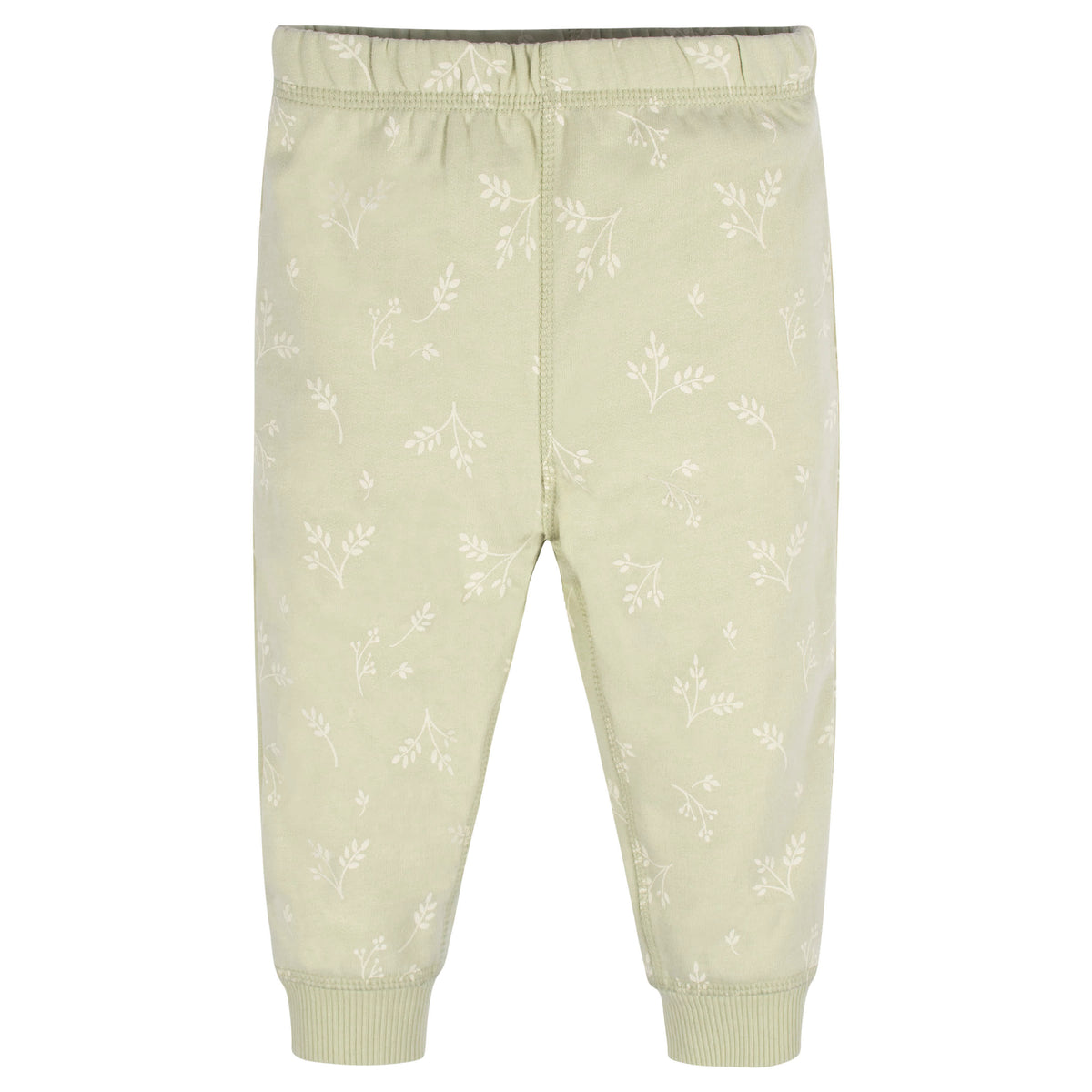 2-Piece Baby & Toddler Girls Green Leaves Sweatshirt & Pant Set, view 6
