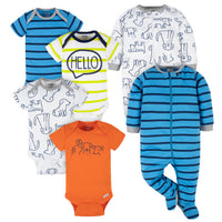 6-Piece Baby Boys Dog Onesies® Bodysuits & Sleep 'N Plays Set