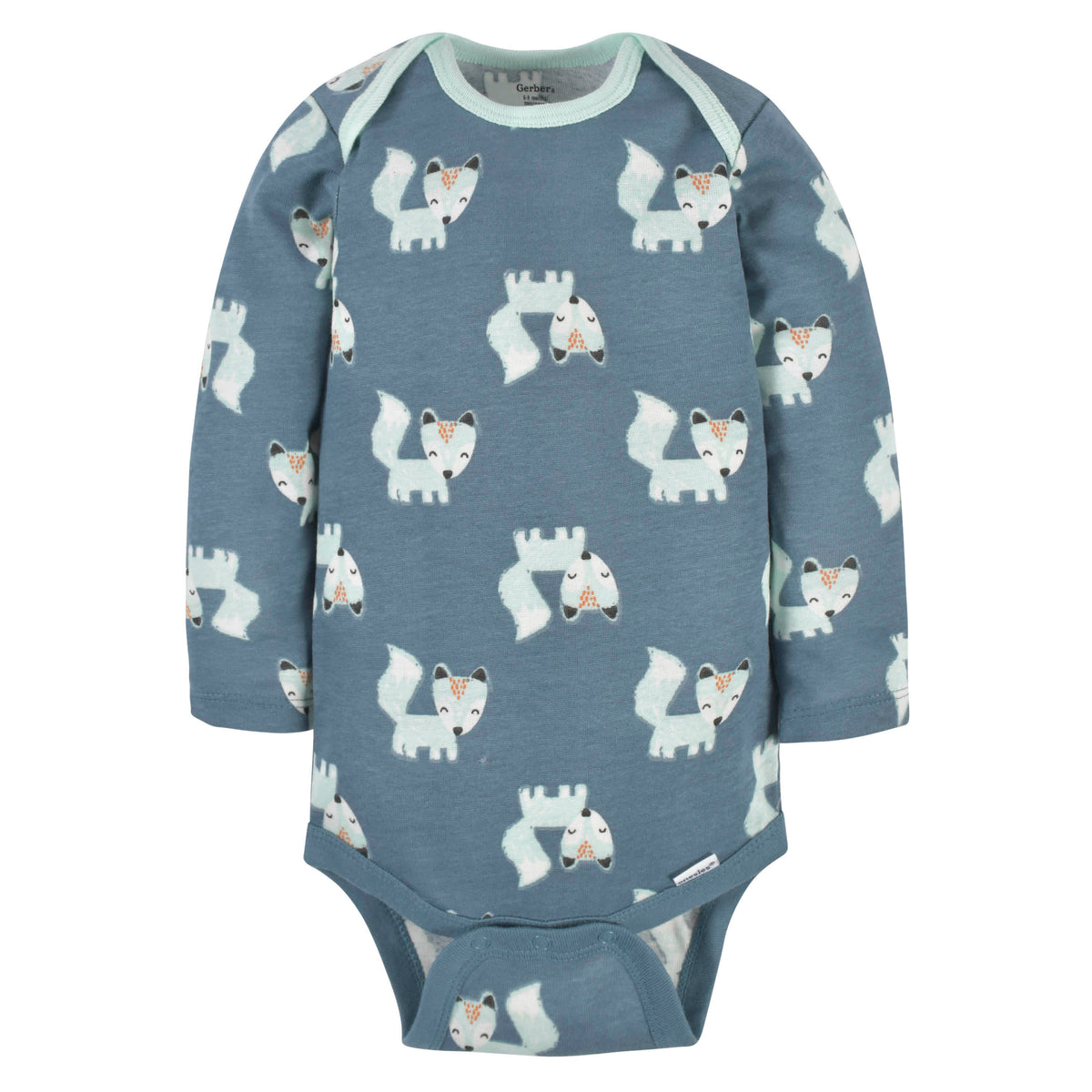 3-Pack Baby Boys Fox Long Sleeve Onesies Bodysuits, view 9