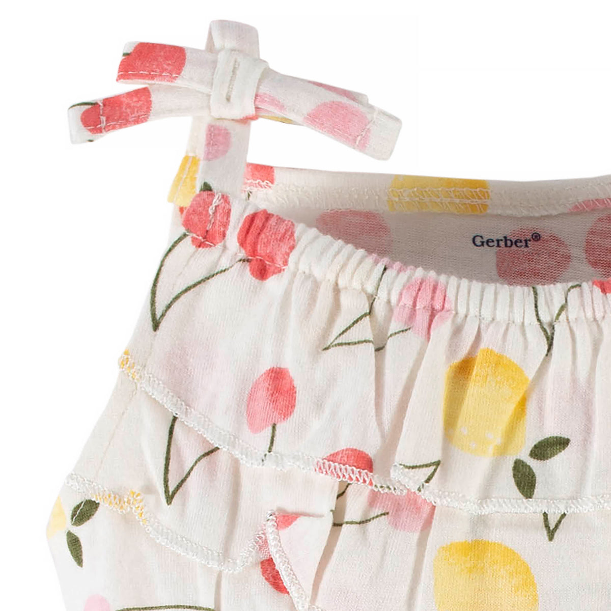 CASE of 2-Pack Toddler Girls Cherry Floral Romper, view 9