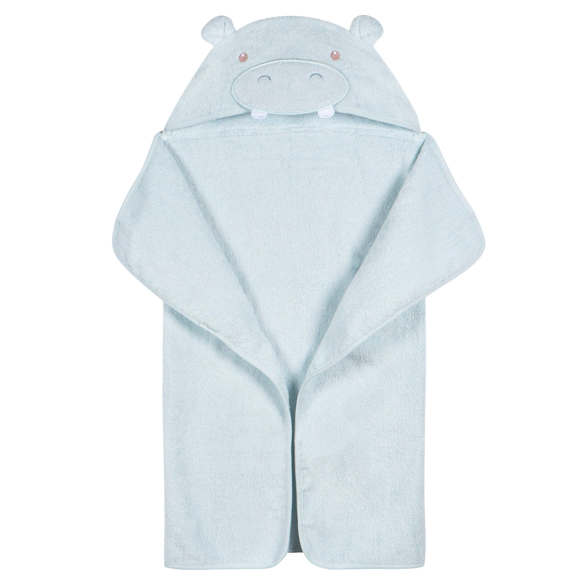 Baby Boys Blue Hippo Character Towel, view 2