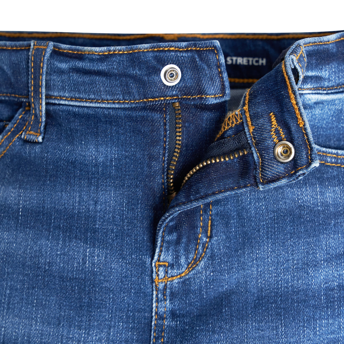 Infant and Toddler Neutral Blue Straight Fit Jeans, view 6